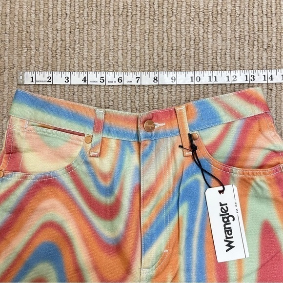 Wrangler Wild West 603 High Rise Straight Rainbow Wave Jeans Size 28X28 Women - Picture 13 of 15